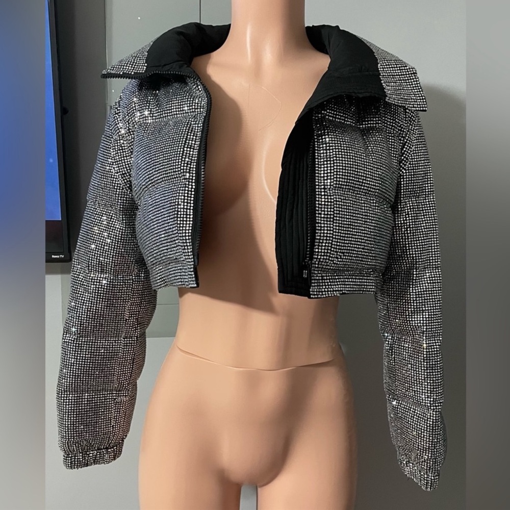 Nice Swarovski bezeled designer jacket size small